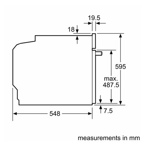 Bosch | Oven | HBG7721B1 | 71 L | Electric | Pyrolysis | Touch | Height 59.5 cm | Width 59.4 cm | Black - 7